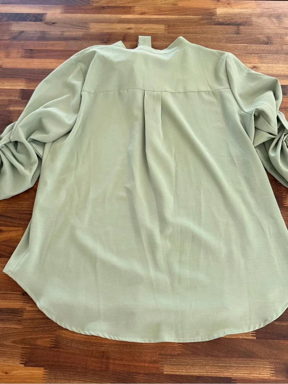 Sage Tie-Neck Blouse - Picture 6 of 6